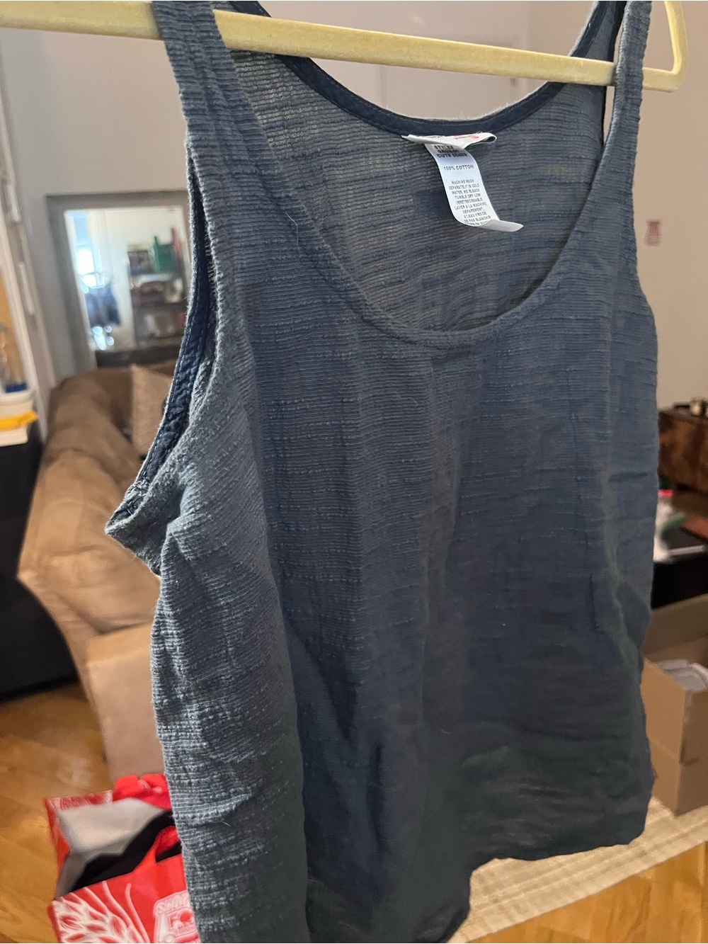 Women’s Teal Textured Scoop Neck Tank Top